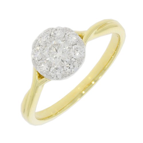Guest and Philips - Diamond Set, White Gold - Yellow Gold - 9ct 50pt 9st D Rnd 