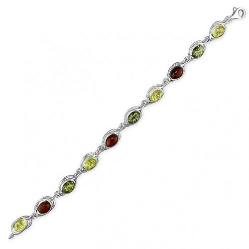 Guest and Philips - Amber Set, Sterling Silver - Looped Ovals Bracelet R9670-M