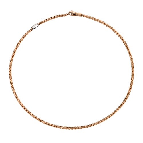 Fope - Eka, Rose Gold - 18ct Rope Necklace, Size 45cm 73001CX_XX_R_XXX_045