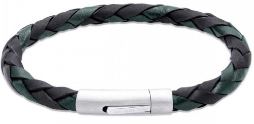 Unique - Leather - Stainless Steel - BRACELET, Size 21CM B531BDG-21CM