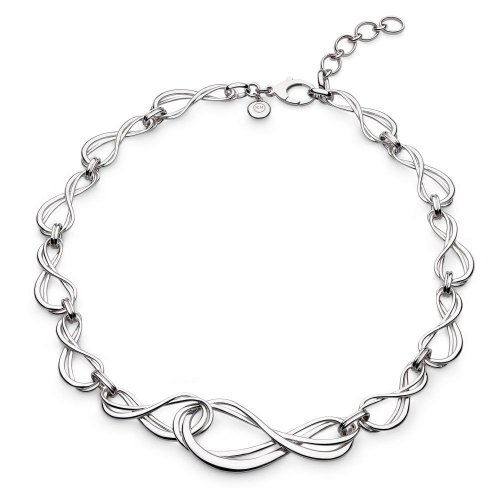 Kit Heath - Infinity, Rhodium Plated - Sterling Silver - Grande Multi-Link Necklace, Size 18