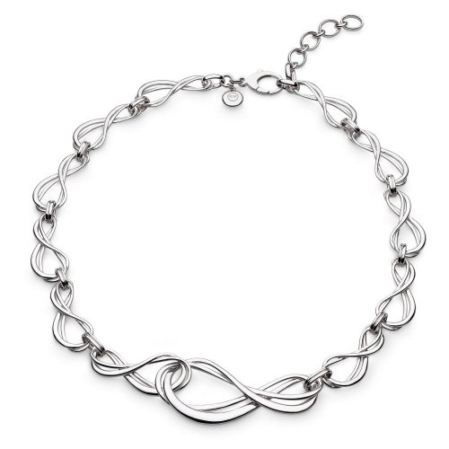 Kit Heath - Infinity , Rhodium Plated - Sterling Silver - Multi Link Necklace, Size 18