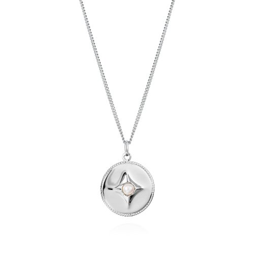 Claudia Bradby - Northern Star, Pearl Set, Sterling Silver - Compass Pendant - CBNL0242