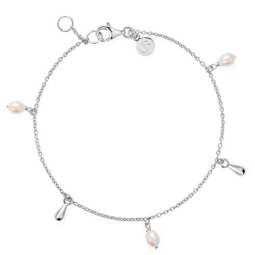 Claudia Bradby - Lagertha, Pearl Set, Sterling Silver - Drop Bracelet CBBR0147