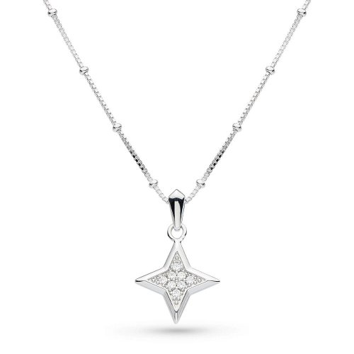 Kit Heath - Astoria Starburst, Cubic Zirconia Set, Sterling Silver - Necklace 90411cz