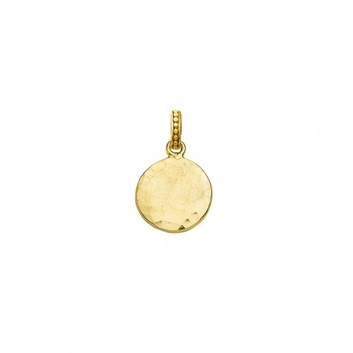 Dower and Hall - Yellow Gold Plated Small Disc Charm - SC41-V