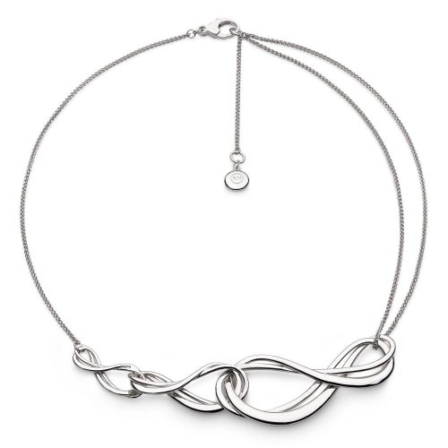 Kit Heath - Infinity, Rhodium Plated - Sterling Silver - Grande Triple Necklet, Size 18