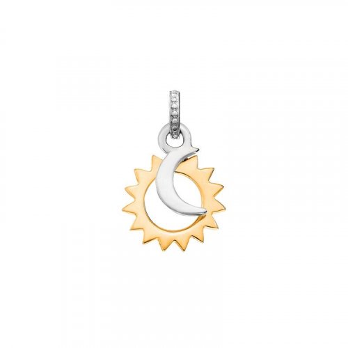 Dower and Hall - Sterling Silver Moon and Sun Charm - SC6-MIX