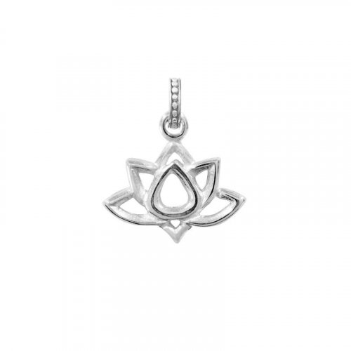Dower and Hall - Sterling Silver Lotus Charm - SC5-S