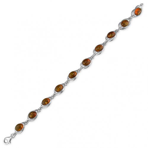 Guest and Philips - Amber Set, Sterling Silver - Looped Ovals Bracelet R9670-B