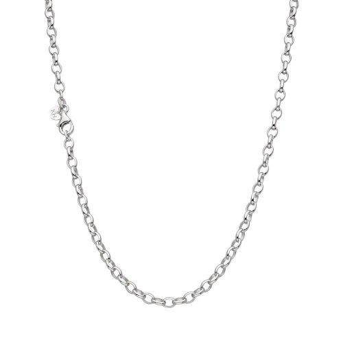 Kit Heath - Revival Rolo Oval Link, Rhodium Plated - Sterling Silver - Chain, Size 18