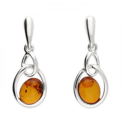 Guest and Philips - Double Hoop, Amber Set, Sterling Silver - Drop Earrings H3747-B