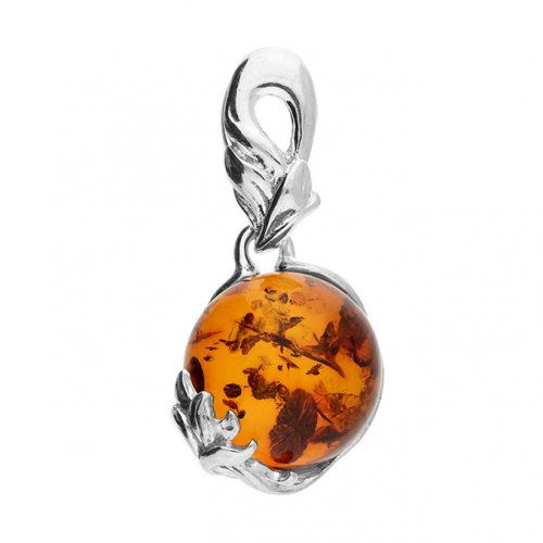 Guest and Philips - Amber Set, Sterling Silver - Leaf Pendant H5893-S