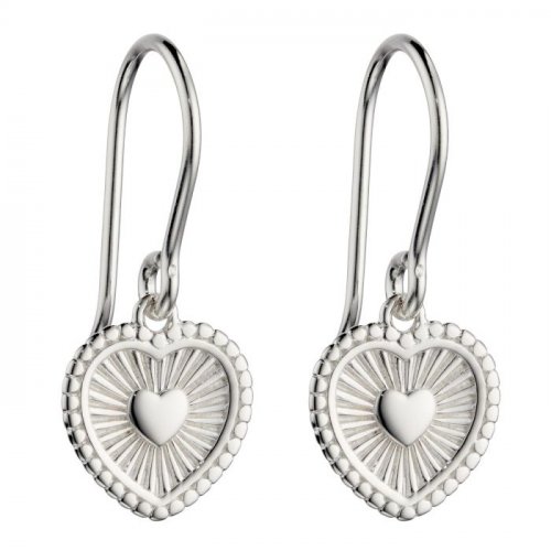 Gecko - Sterling Silver HEART EARRINGS E6002
