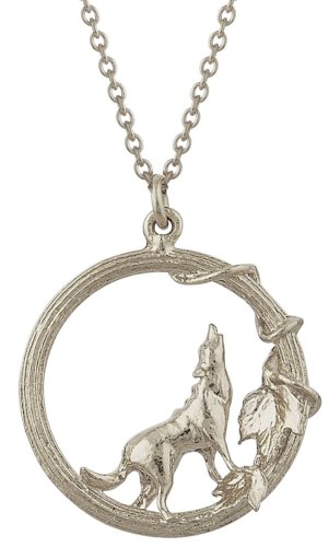 Alex Monroe - HOWLING WOLF, Sterling Silver Necklace FABN6-S