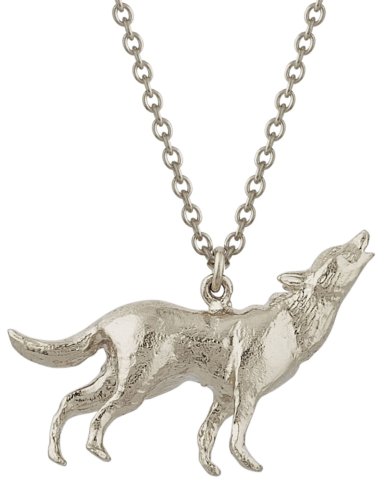 Alex Monroe - HOWLING WOLF, Sterling Silver Necklace FABN3-S