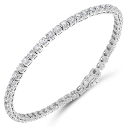 Guest and Philips - Lab Grown Diamond Set, White Gold - 9ct 53st FG VS Line Bracelet 09BRDI89401