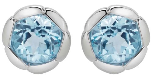 Unique - Topaz Set, Rhodium Plated - Stud Earrings ME-942BT