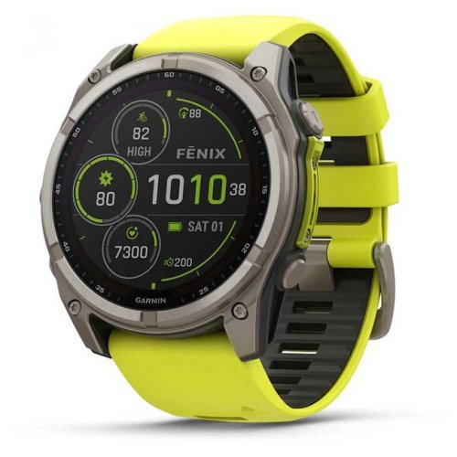 Garmin - fenix 8, Titanium Solar Sapphire Smart Watch 010-02907-21
