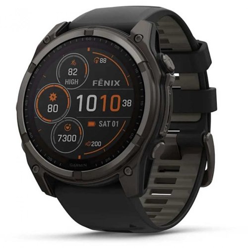 Garmin - fenix 8, Titanium Solar Sapphire Smart Watch 010-02907-11
