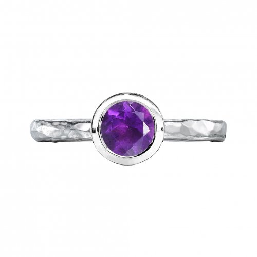 Dower and Hall - Twinkle, Amethyst Set, Sterling Silver - Ring, Size L - TWR26-S-AME-L