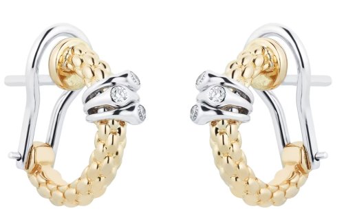 Fope - Diamond Set, Yellow Gold - White Gold - 18ct D 0.08ct Earrings 74608OX_BB_G_XBX_000