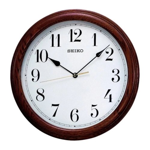 Seiko - Wood - Quartz Wall Clock, Size 32x4cm QXA153B
