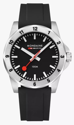 Mondaine - Numeri, Stainless Steel Quartz Watch MSN.42120.RB