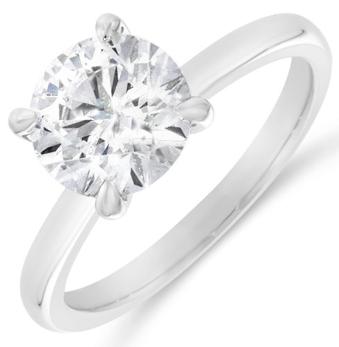 Guest and Philips - Lab Grown Diamond Set, Platinum - LG 2ct 1st Solitaire Ring, Size N PLRIDI89465