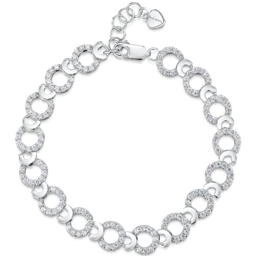 Jools - Cubic Zirconia Set, Sterling Silver - Bracelet KPB313