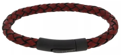 Unique - Leather - Stainless Steel - Bracelet, Size 19cm B513ARE-19CM