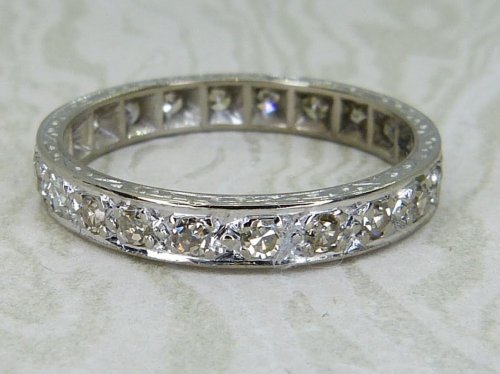 Antique Guest and Philips - Diamond Set, White Gold - Full Eternity Ring R5980