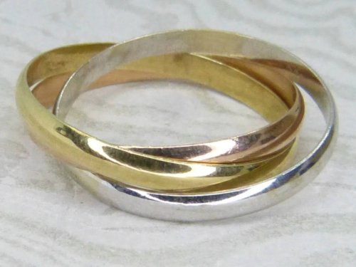 Antique Guest and Philips - Yellow Gold Russian Wedding Ring R6030