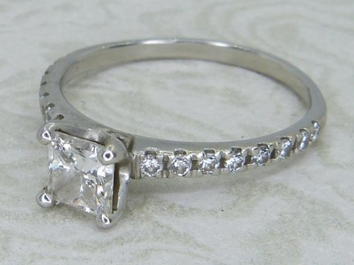 Antique Guest and Philips - Diamond Set, Platinum - Single Stone Ring R6054