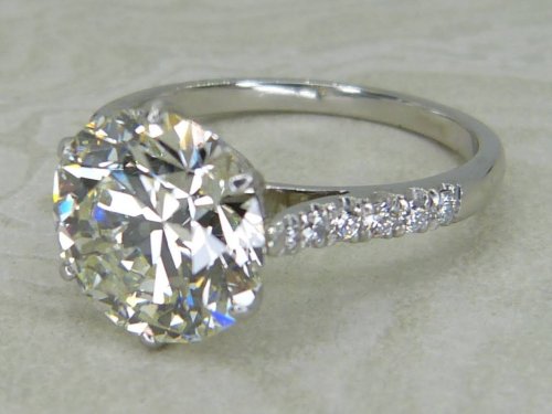 Antique Guest and Philips - Diamond Set, Platinum - Single Stone Ring R6058