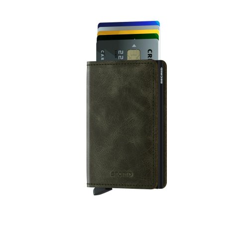 Secrid - Leather Slimwallet SV-OLIVE-BLACK SV-OLIVE-BLACK