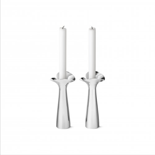 Georg Jensen - Bloom, Stainless Steel/Tungsten Candlestick