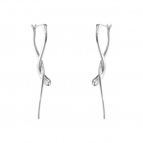 Georg Jensen - Mercy, Sterling Silver Long Earrings 10015150