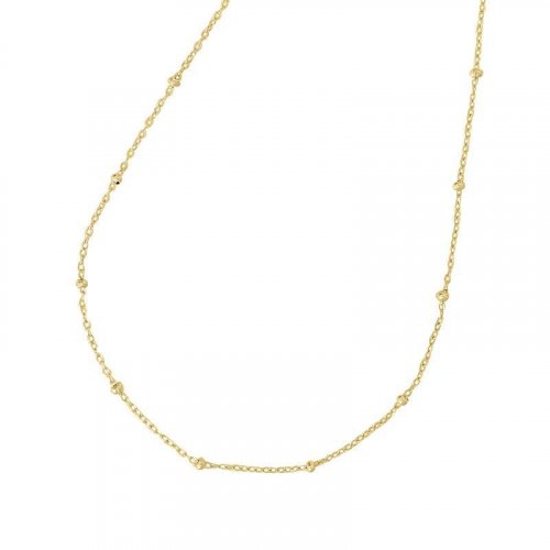 Dower and Hall - Yellow Gold Plated Chain CHAIN-SHORT-DOTTY-V