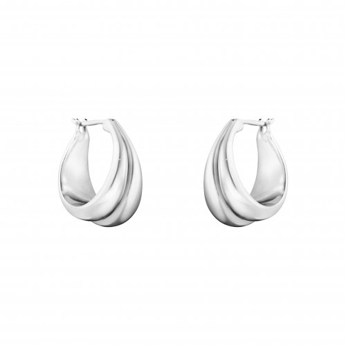 Georg Jensen - Curve Medium, Sterling Silver Earrings 10017502