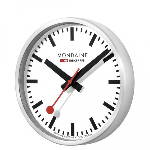 Mondaine - Stainless Steel - Wall Clock, Size 25cm - A990-CLOCK-17SBV