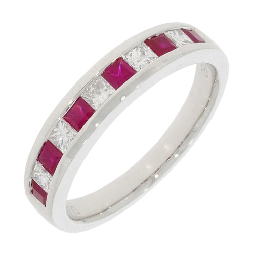 Guest and Philips - 0.35PTS DIAMOND, Ruby Set, Platinum - RING PLRIDG86997