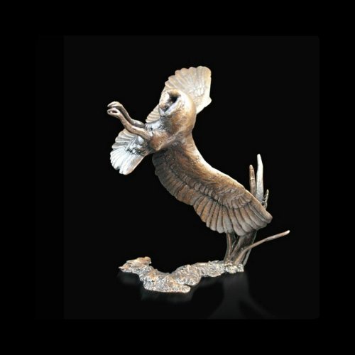 Richard Cooper - Barn Owl At Night , Bronze Ornament - 772