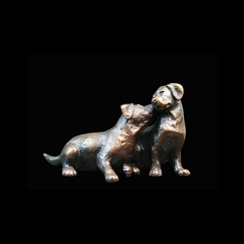 Richard Cooper - Lab Puppy Pair, Bronze Ornament - 844-79