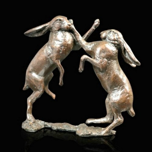 Richard Cooper - Hares Boxing, Bronze - Ornament, Size S - 982