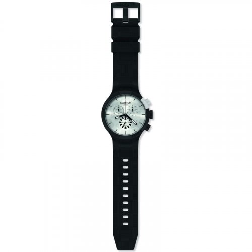 Swatch - CHEQUERED SILVER, Plastic - Watch, Size 47mm - SB02B404