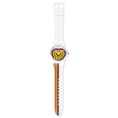 Swatch - BEATING LOVE, Plastic - Watch, Size 41mm - SUOW171