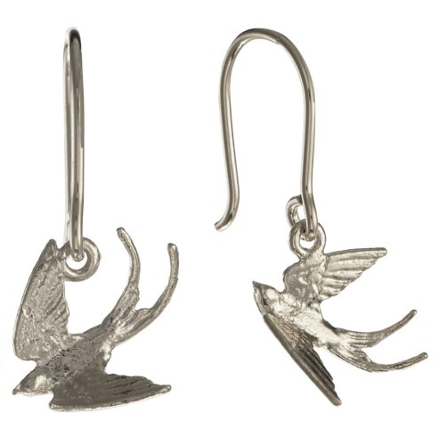Alex Monroe - Swooping Swallow, Sterling Silver Hook Earrings BSE2-S