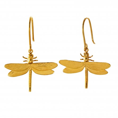 Alex Monroe - Dragonfly, Sterling Silver Hook Earrings MGE11-GP