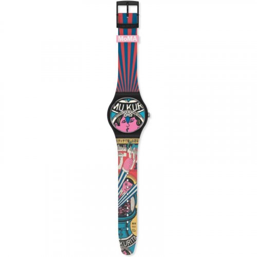 Swatch - THECITY AND DESIGN THE WONDERS OF LIFE, Plastic/Silicone - Watch, Size 41mm - SUOZ334